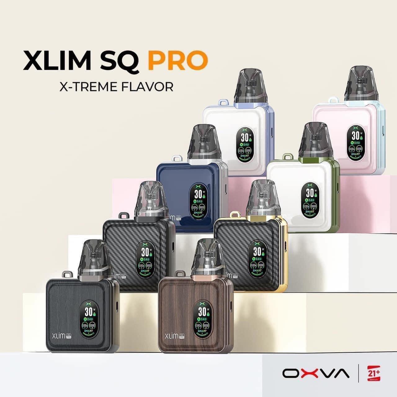 POD SYSTEM Oxva Xlim SQ Pro 30W màu Mauve White, Spring White, Pastel Pink, Gentle Blue, Bronze Wood, Gunmetal Wood, Black Carbon, Gold Carbon