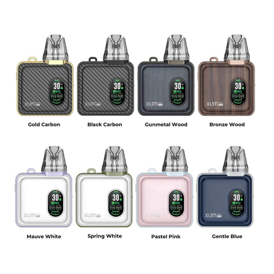 POD SYSTEM Oxva Xlim SQ Pro 30W màu Mauve White, Spring White, Pastel Pink, Gentle Blue, Bronze Wood, Gunmetal Wood, Black Carbon, Gold Carbon