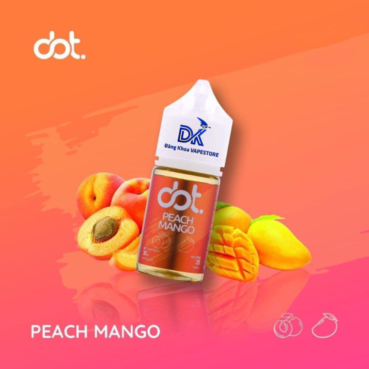Tinh dầu MỸ Dot Xoài Đào Peach Mango 50MG/30ML [SALTNIC]