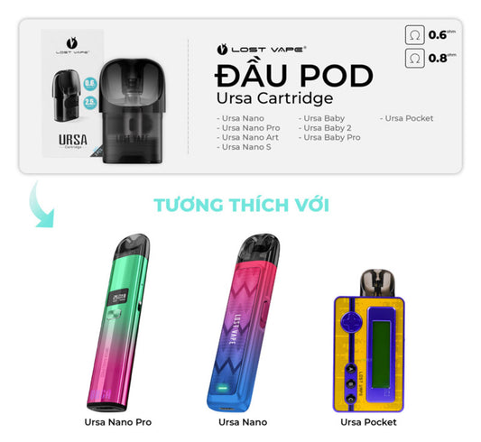 Đầu Pod LOST VAPE Ursa Nano 0.6ohm