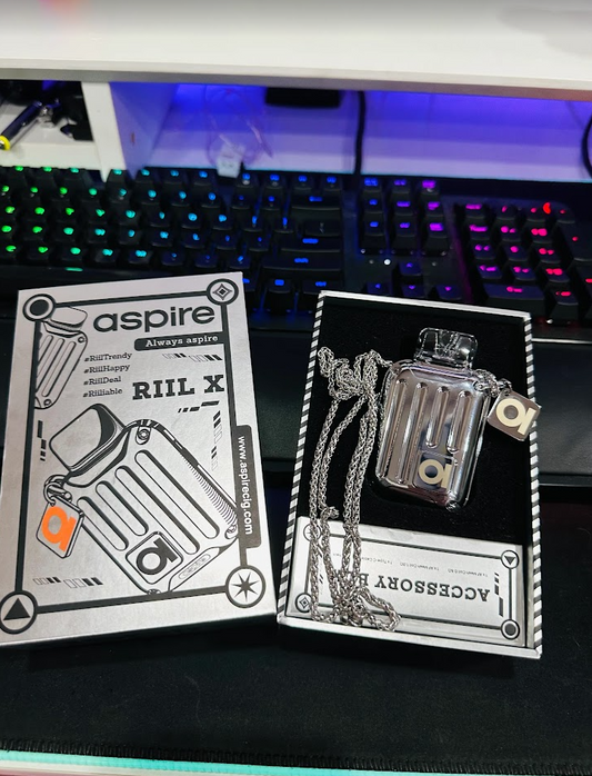 POD SYSTEM Aspire Riil X Silver Pod Kit (Đặc biệt : Khi mua máy tặng 1 skin dán chống trầy)